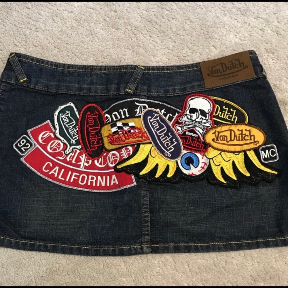 Von Dutch Patchwork Skirt
